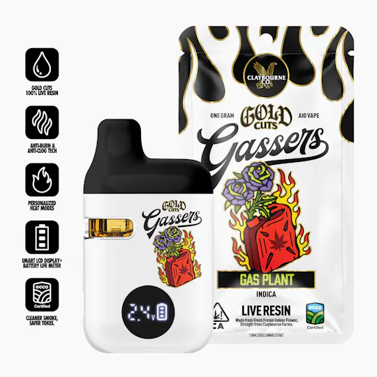 Claybourne Co. - Gas Plant (1g) - Gassers All-In-One Live Resin Vape - 1