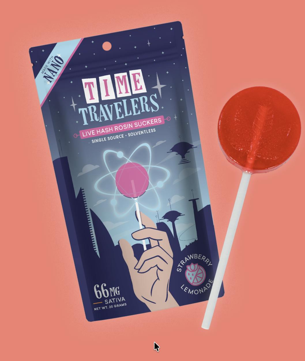 Time Travelers - Time Traveler | Sativa Strawberry Lemonade Live Rosin Sucker | 132mg - 1
