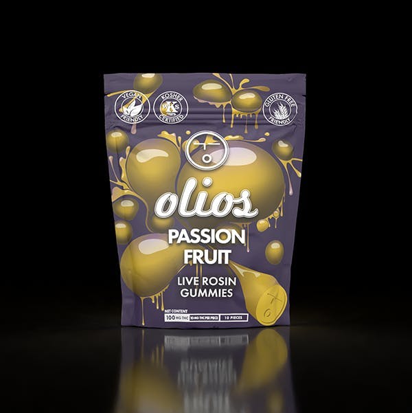 OLIO - Olio | Passion Fruit Live Rosin Gummies | 100mg | 10ct | 10mg/ea - 1