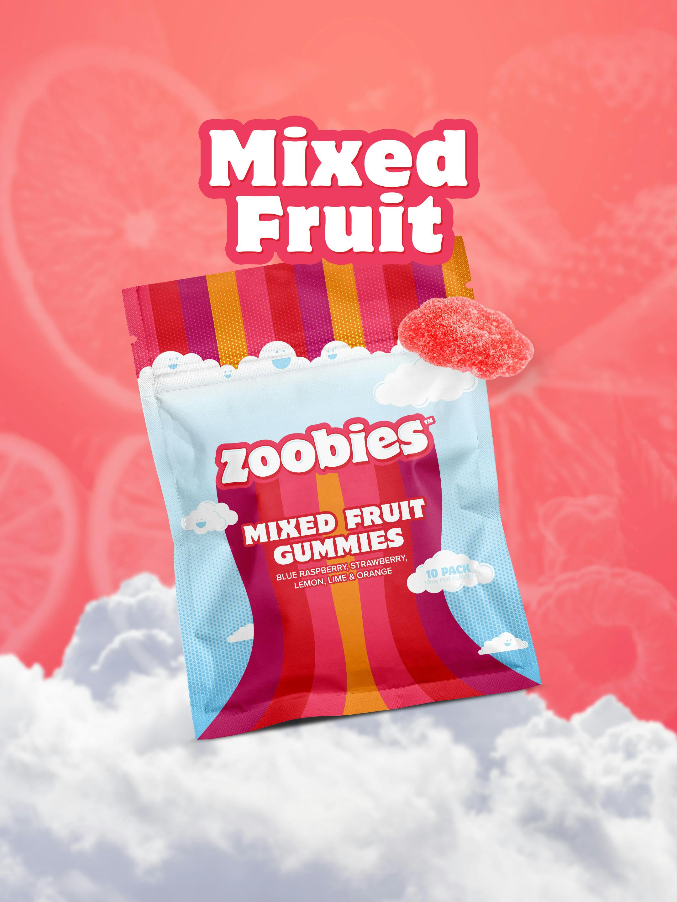 Zoobies - Zoobies | Mixed Fruit | Hybrid Gummies | 100mg | 10ct | 10mg/ea - 1