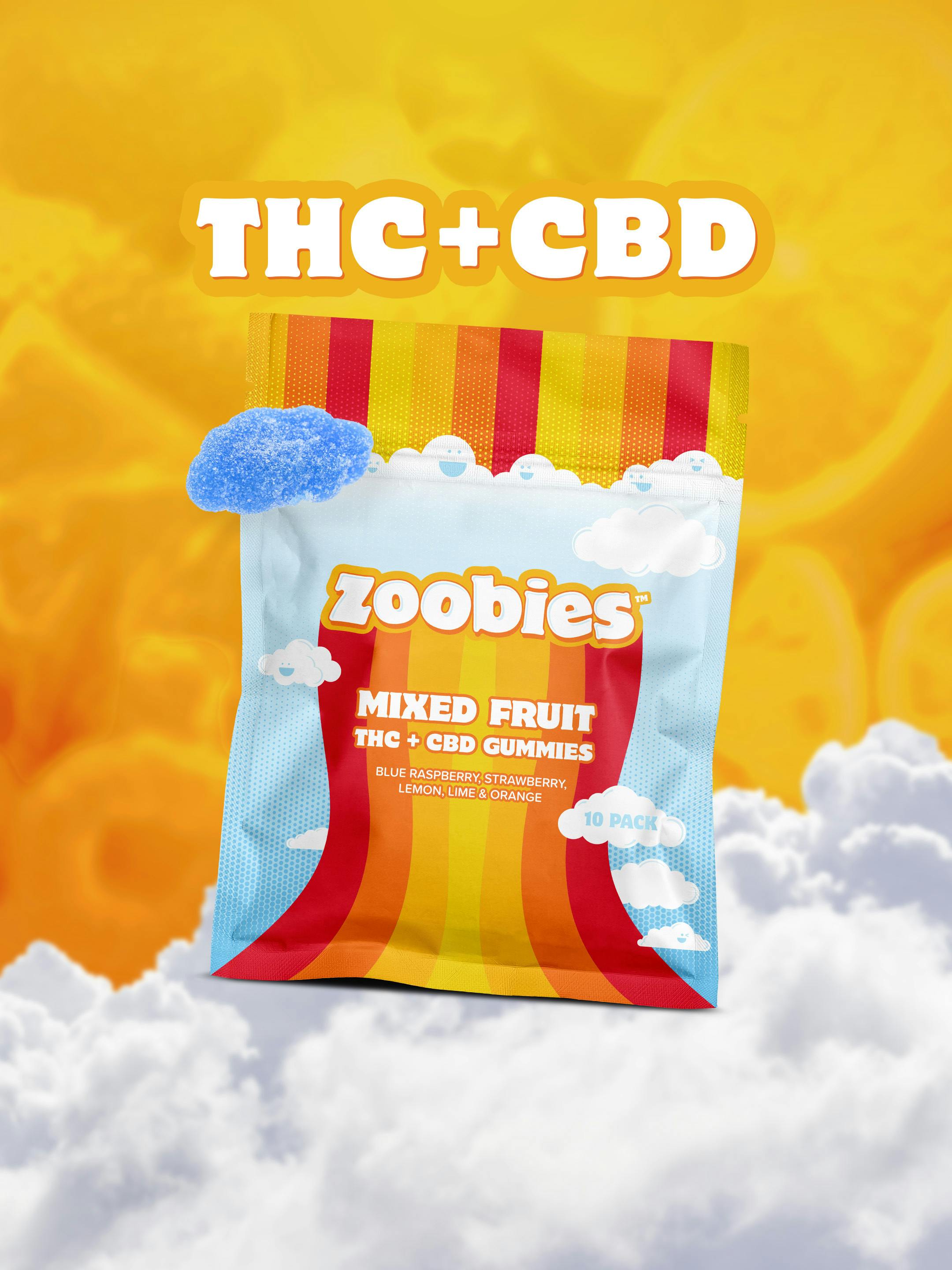 Zoobies - Zoobies | 1:1 THC:CBD | Sativa Gummies | 100mg | 10ct | 10mg/ea - 1