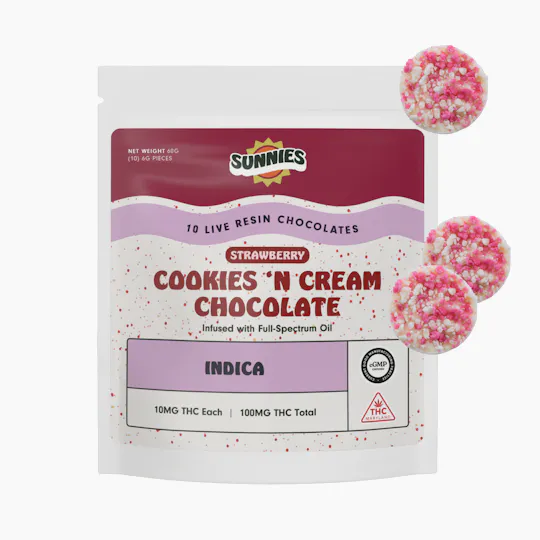 SunMed Growers - Strawberry Cookies 'N Cream Chocolate - Indica 100mg - 1
