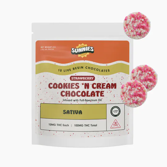 SunMed Growers - Strawberry Cookies 'N Cream Chocolate - Sativa 100mg - 1
