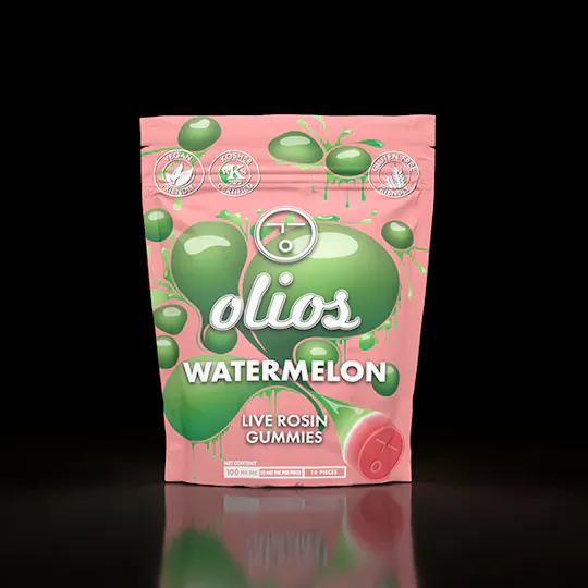 OLIO - Olio | Watermelon Live Rosin Gummies | 100mg | 10ct | 10mg/ea - 1
