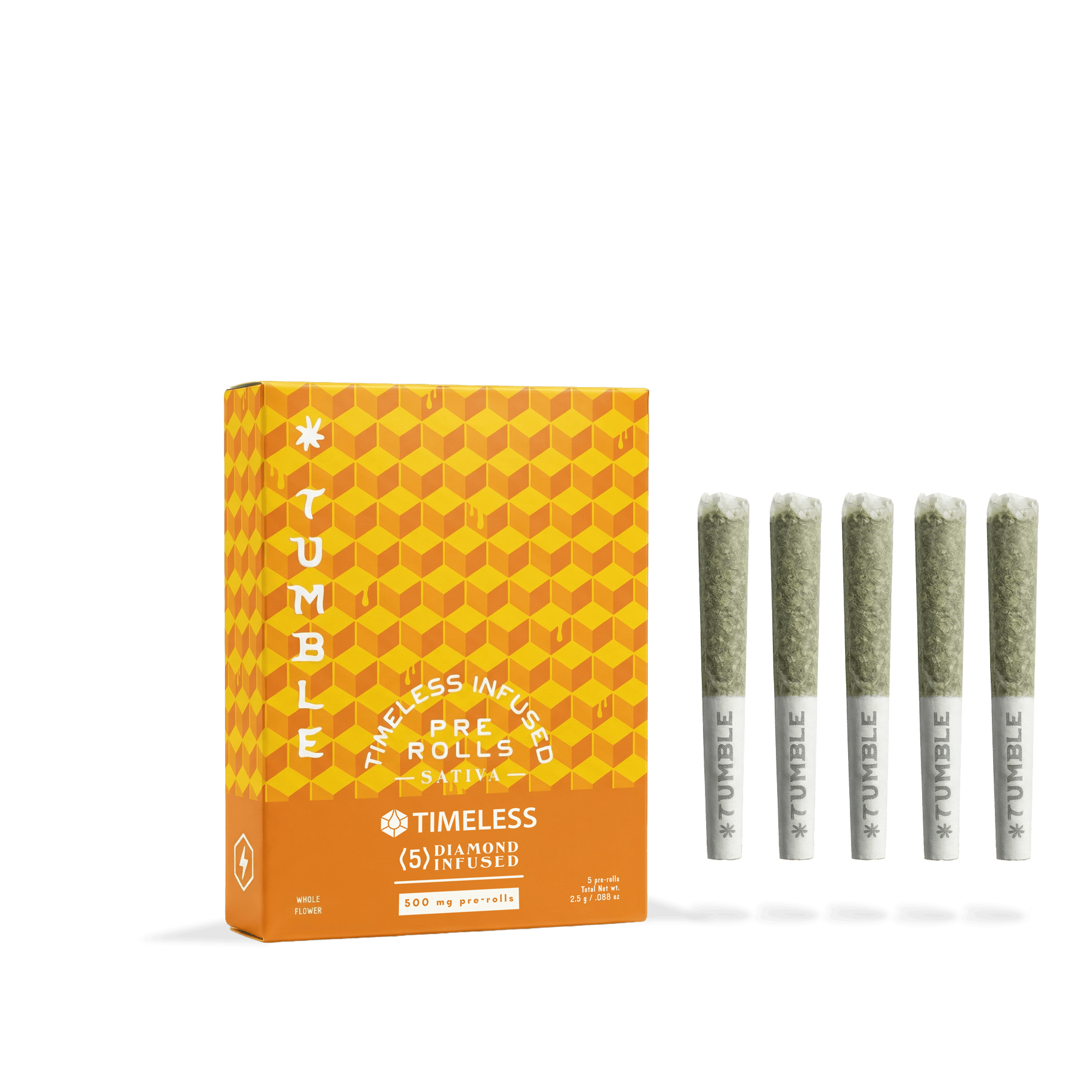 Timeless Vapes - Sour Diesel | Tumble Travelers Infused Minis | 0.5g each | 5pk - 1