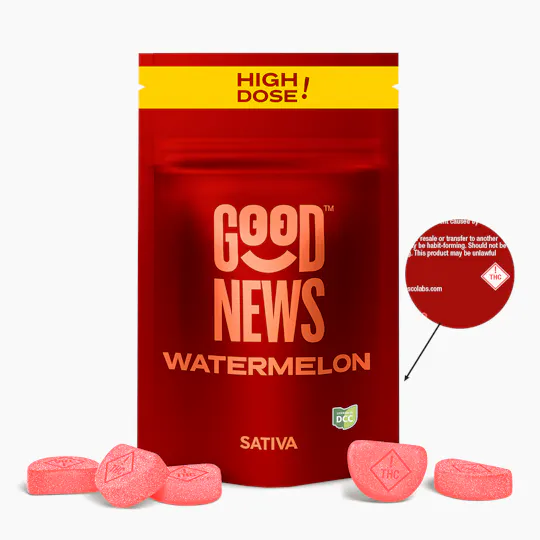 Good News - Watermelon Gummies | 550mg | 10ct | 55mg/ea - 1
