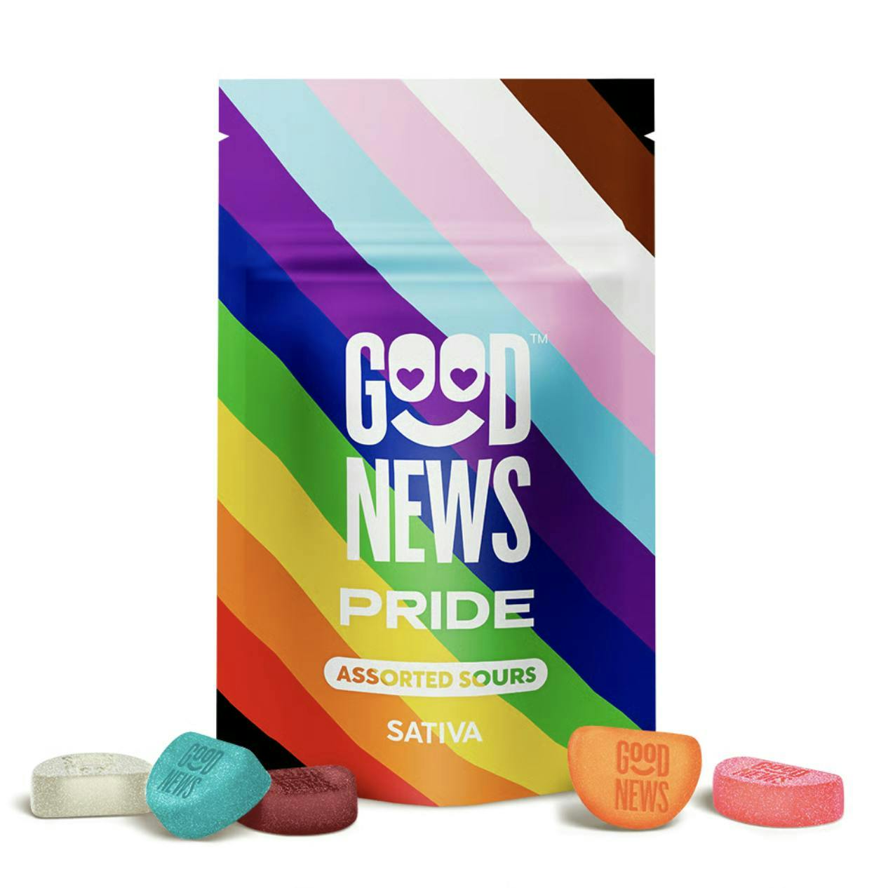 Good News - Good News | Pride | Assorted Sour Gummies | 100mg | 20ct | 5mg/ea - 1
