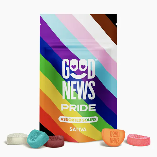 Good News - Good News | Pride | Assorted Sour Gummies | 100mg | 20ct | 5mg/ea - 1