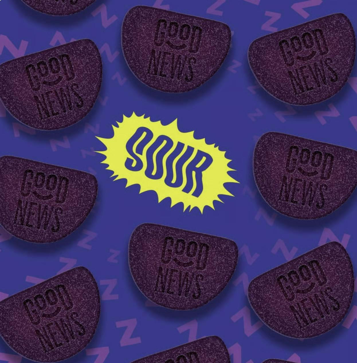 Good News - Good News | Fast Asleep Sour Blueberry Gummies | 100mg | 20ct | 5mg/ea - 1