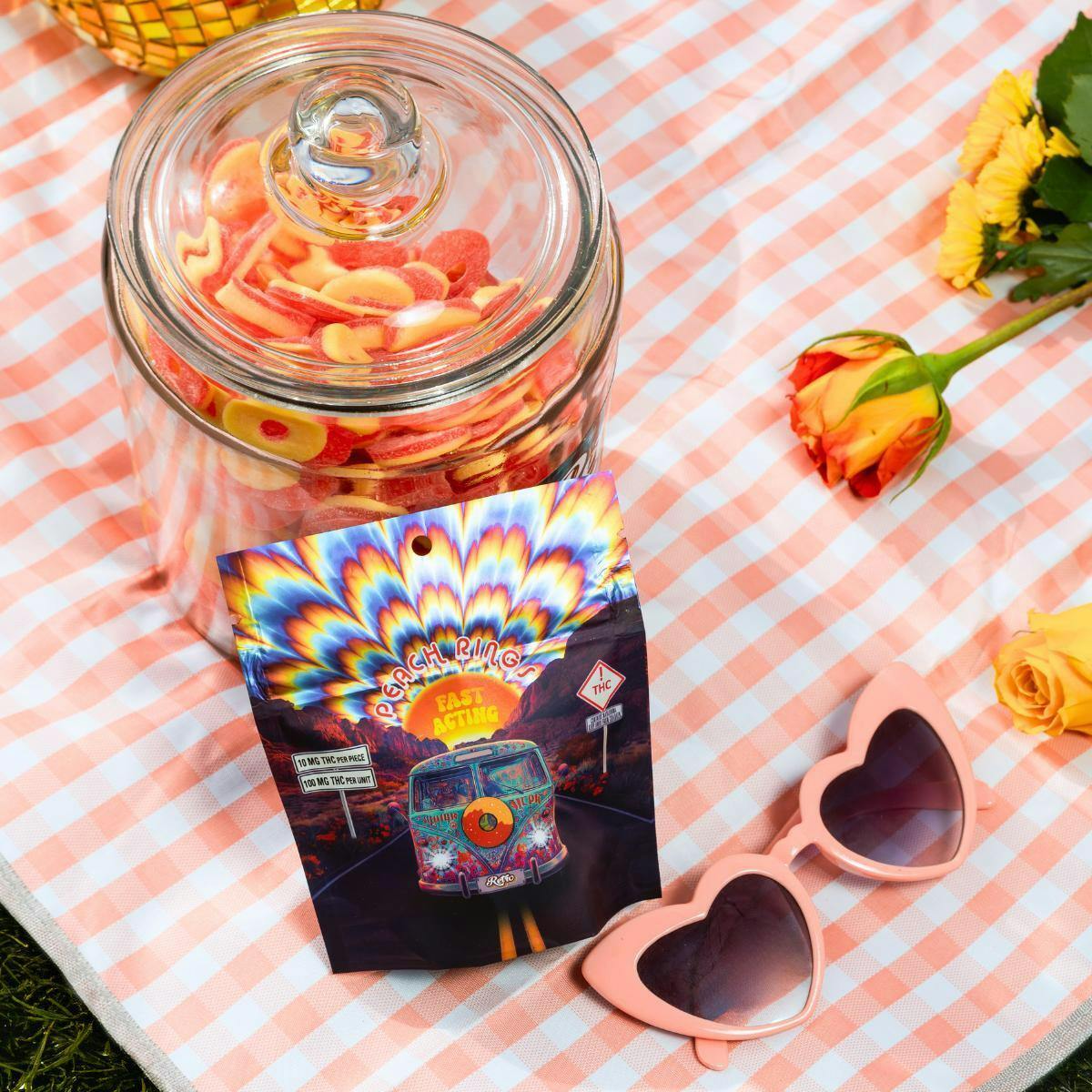 Retro - Retro | Retro | Peach Ring Gummies | 100mg | 10ct | 10mg/ea - 1