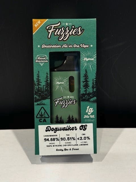 Fuzzies - Fuzzies | Destination | Dogwalker OG | Live Resin Disposable | 1g - 1