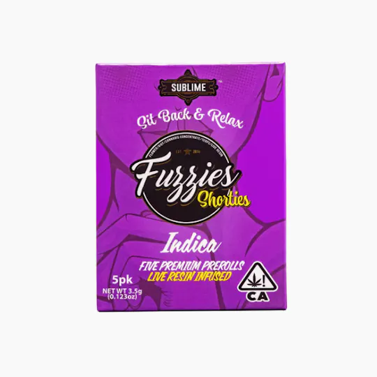 Fuzzies - Shorties | Purple Rhino | Live Resin Infused Joints | 0.7g each | 5pk - 1