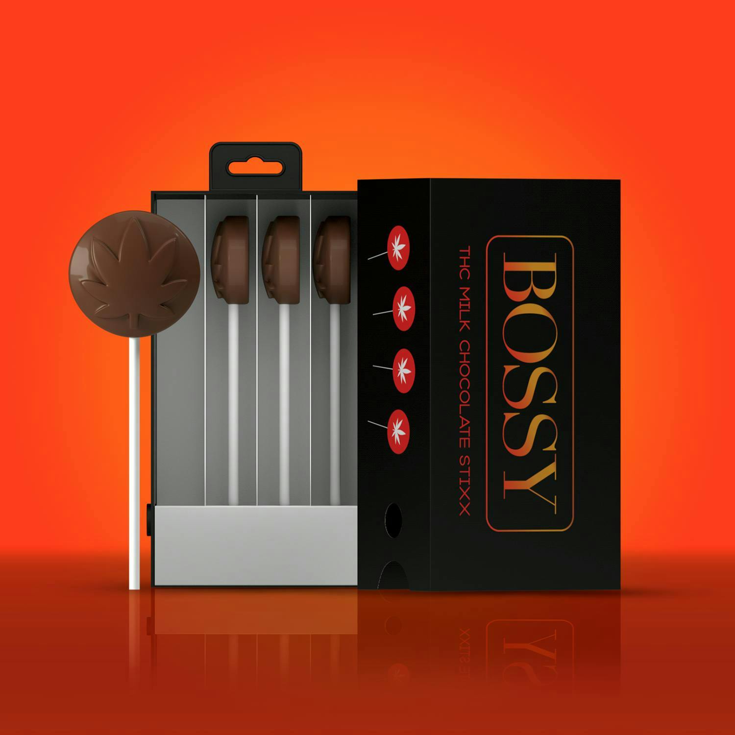 Bossy - Bossy | Chocolate Stixx | Raspberry White Chocolate | 200mg | 4ct | 50mg/ea - 1