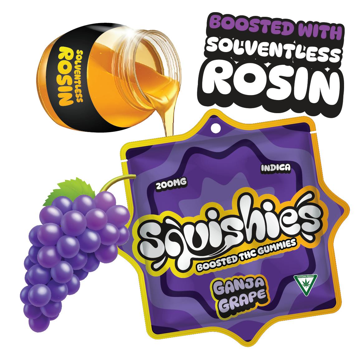Squishies - Squishies | Ganja Grape Gummies | 200mg | 10ct | 20mg/ea - 1