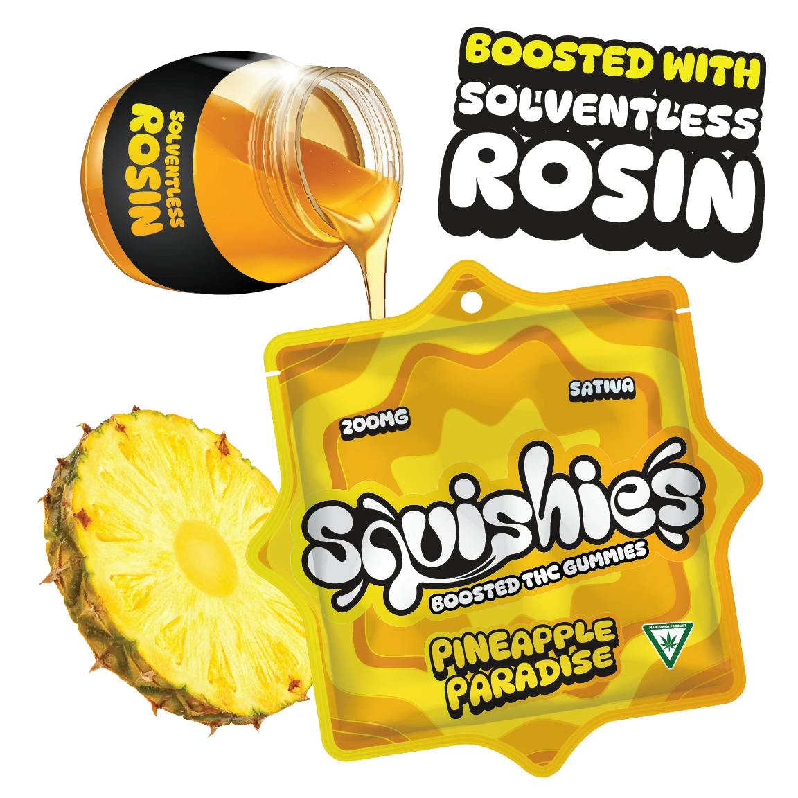 Squishies - Squishies | Pineapple Paradise Gummies | 200mg | 10ct | 20mg/ea - 1