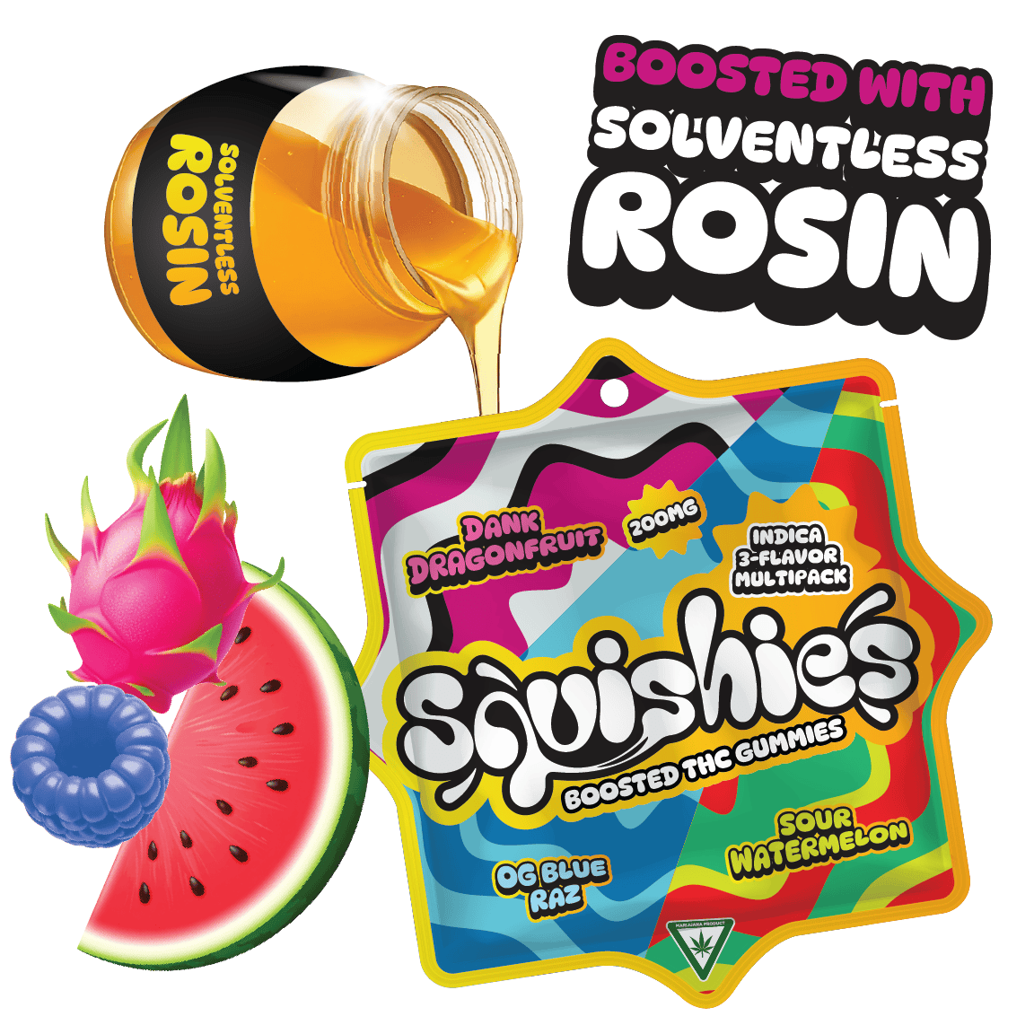 Squishies - Squishies | Indica Variety Gummies | 200mg | 10ct | 20mg/ea - 1