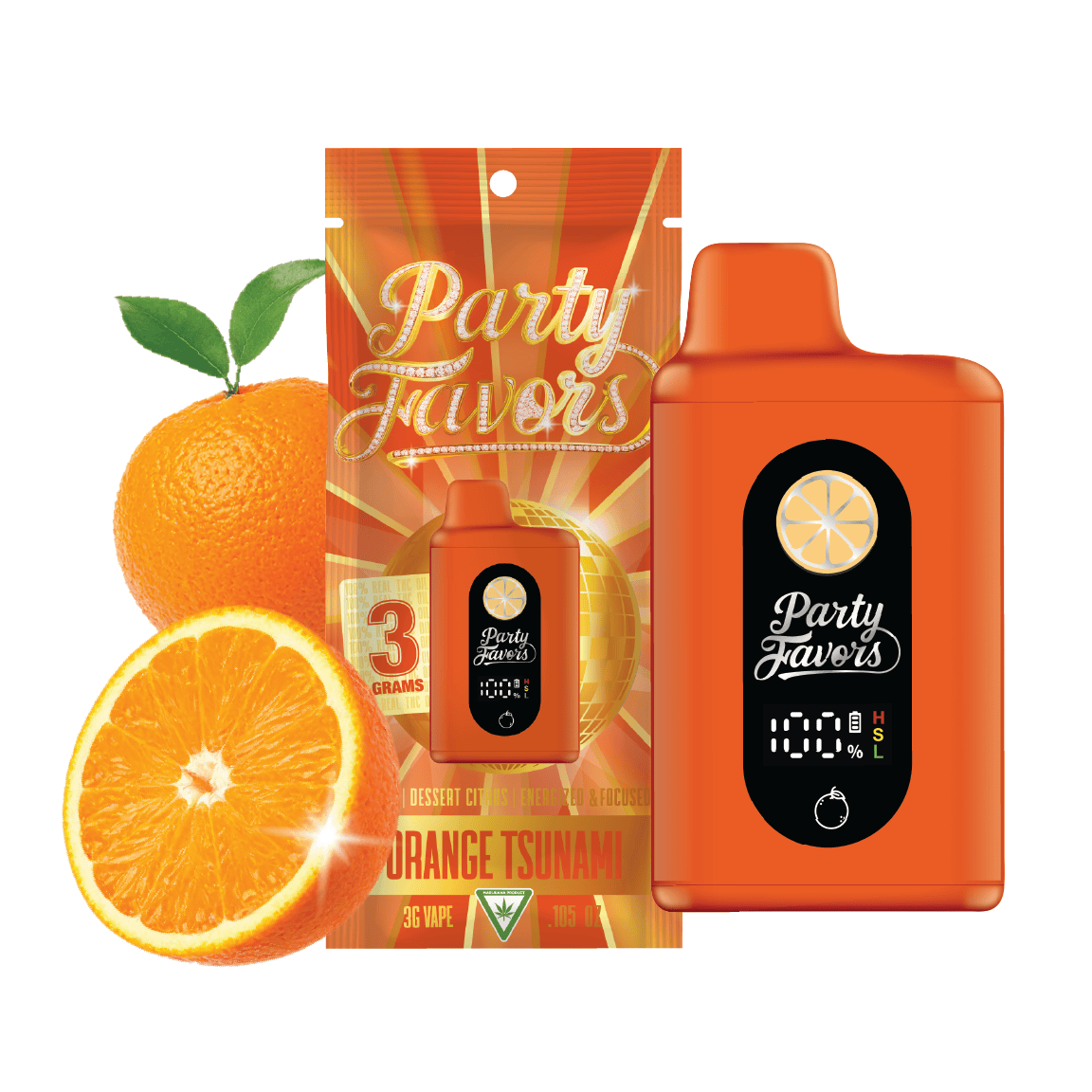Party Favors - Party Favors | Orange Tsunami | Juicebox Disposable | 3g - 1