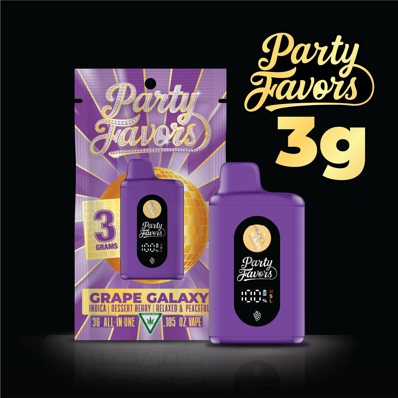 Party Favors - Party Favors | Grape Galaxy | Juicebox Disposable | 3g - 1
