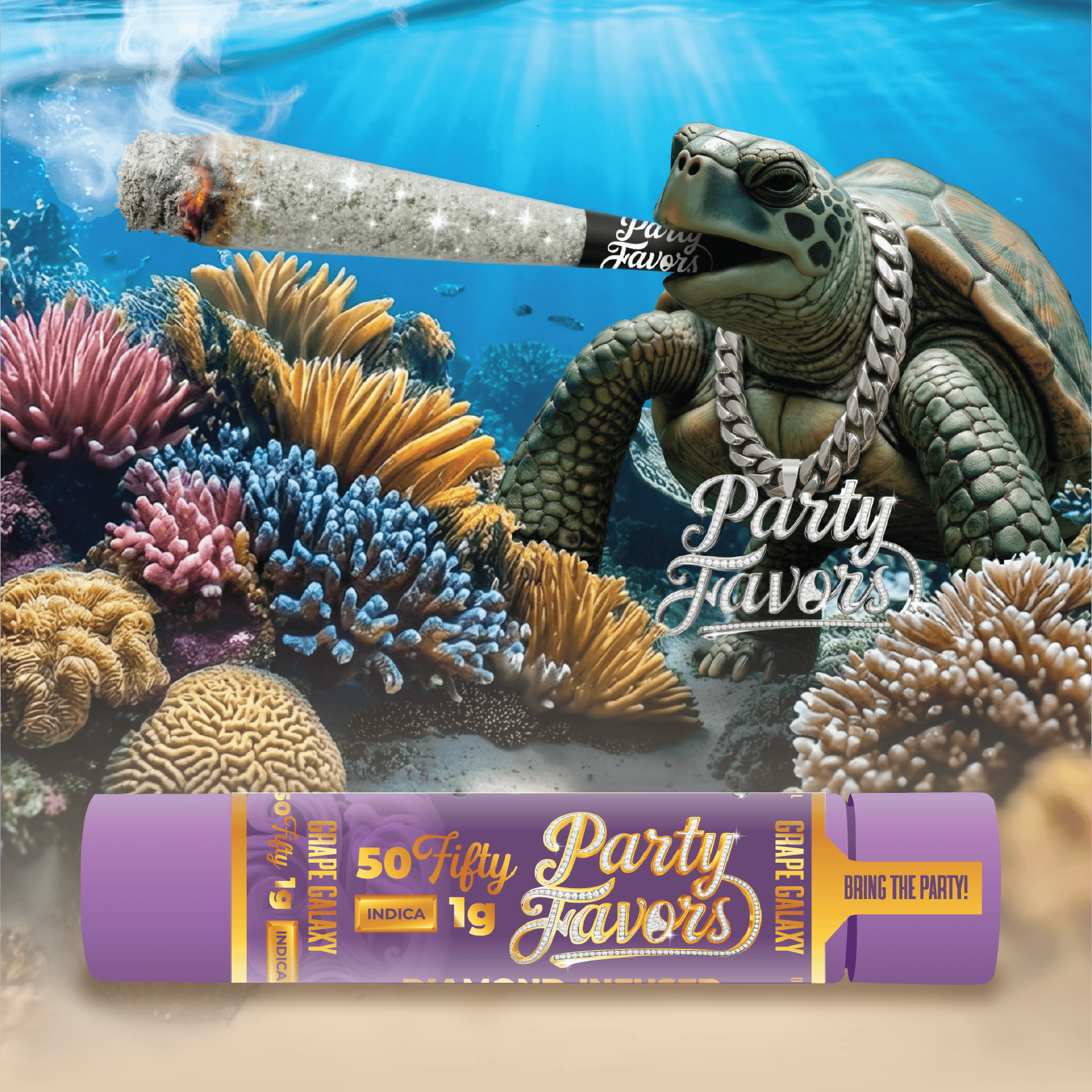 Party Favors - Party Favors | Grape Galaxy | Diamond Infused Joint | 1g - 1