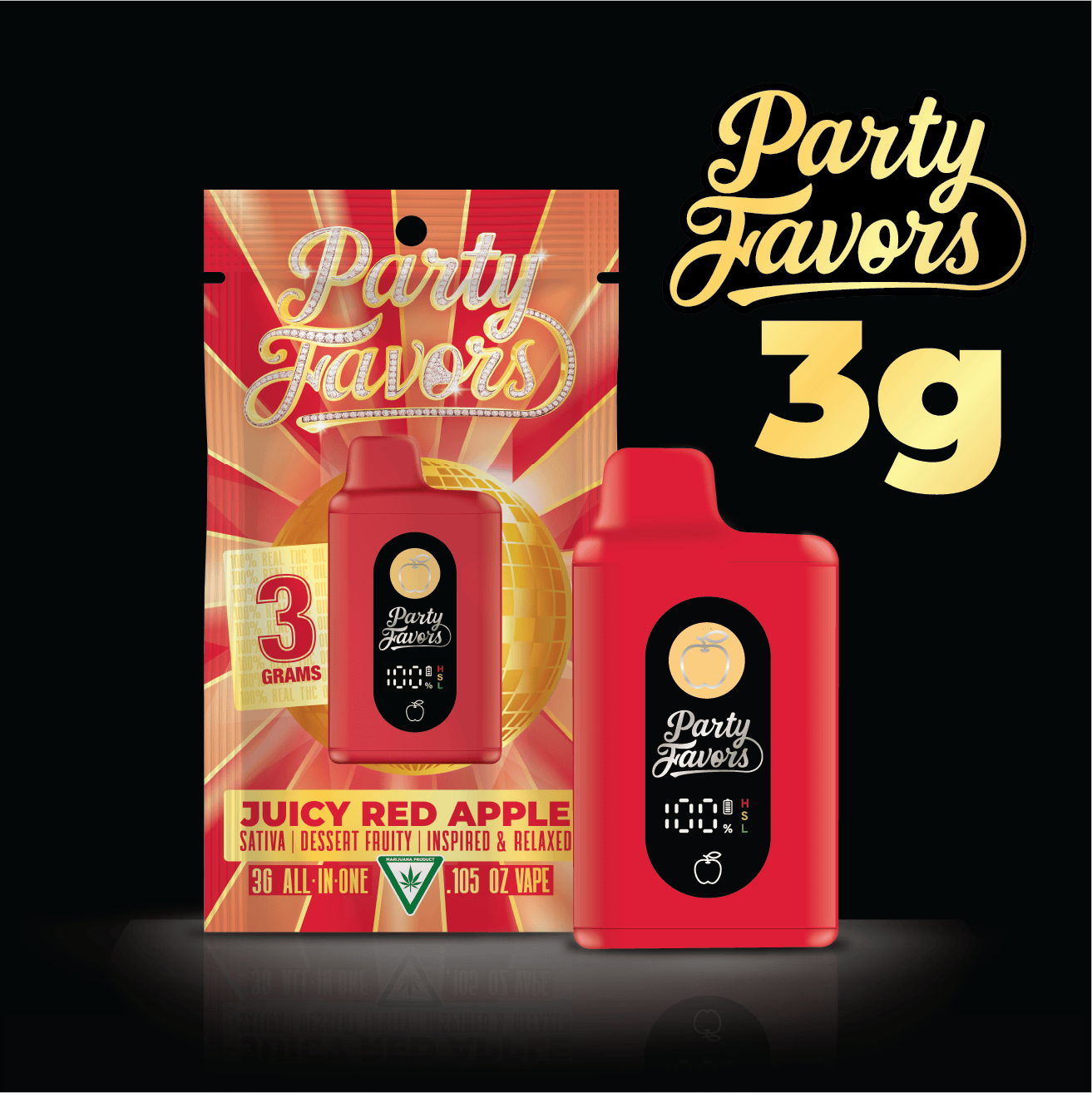 Party Favors - Party Favors | Juicy Red Apple | Juicebox Disposable | 3g - 1