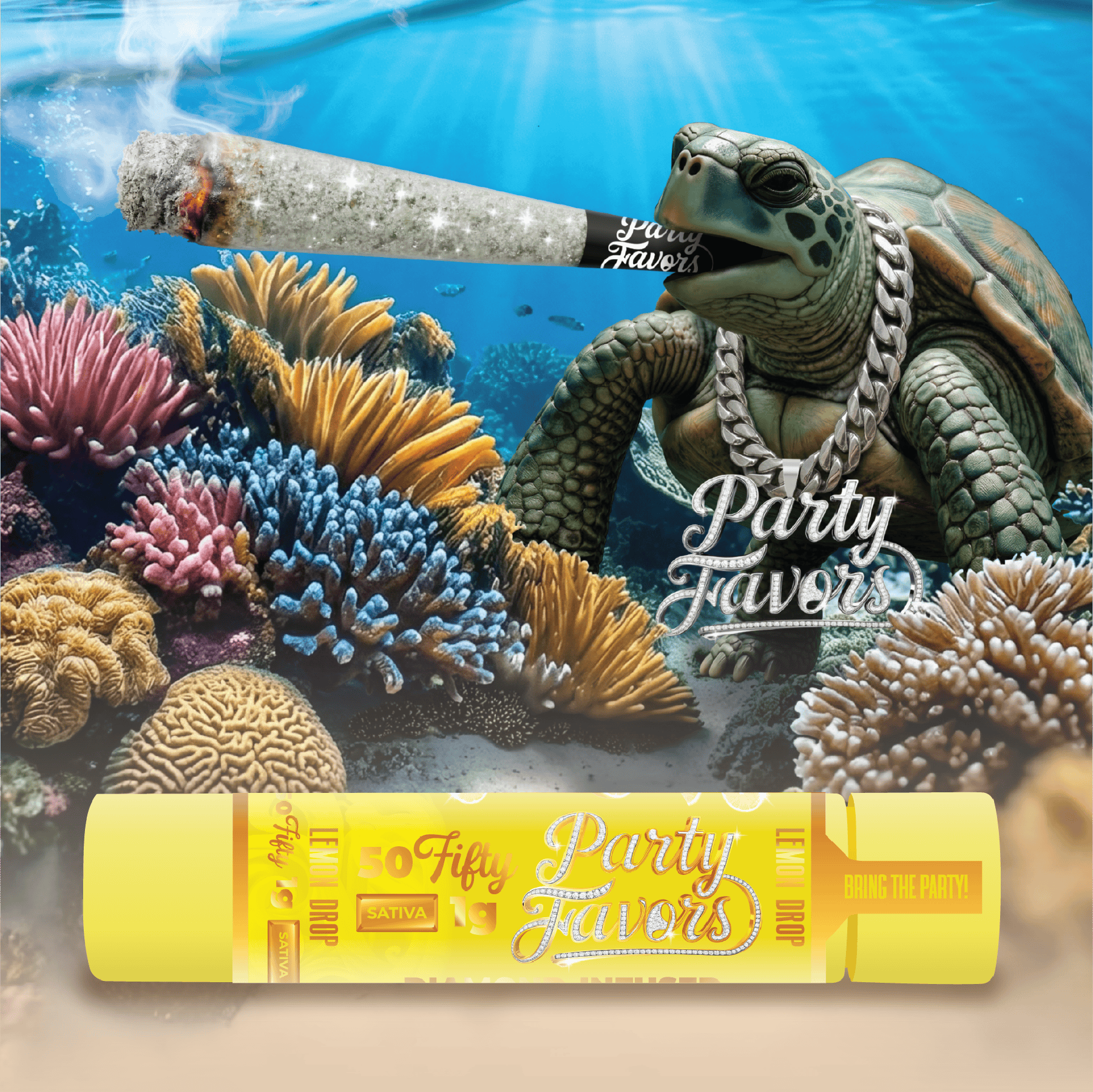 Party Favors - Party Favors | Lemon Drop | Diamond Infused Joint | 1g - 1