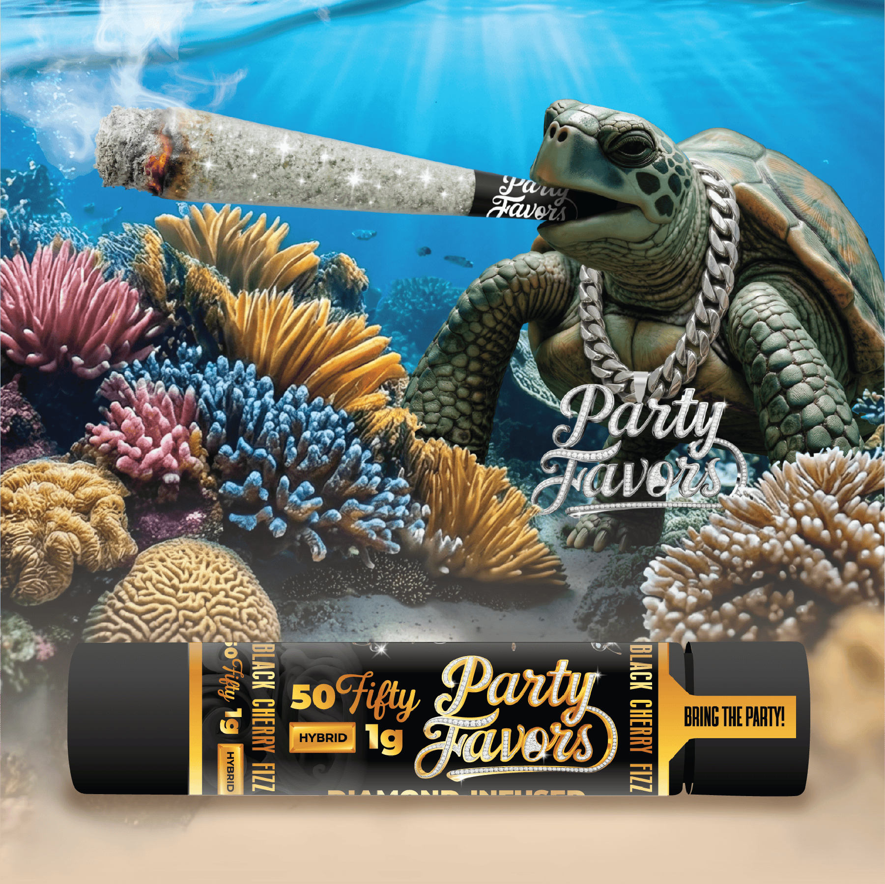 Party Favors - Party Favors | Black Cherry Fizz | Diamond Infused Joint | 1g - 1