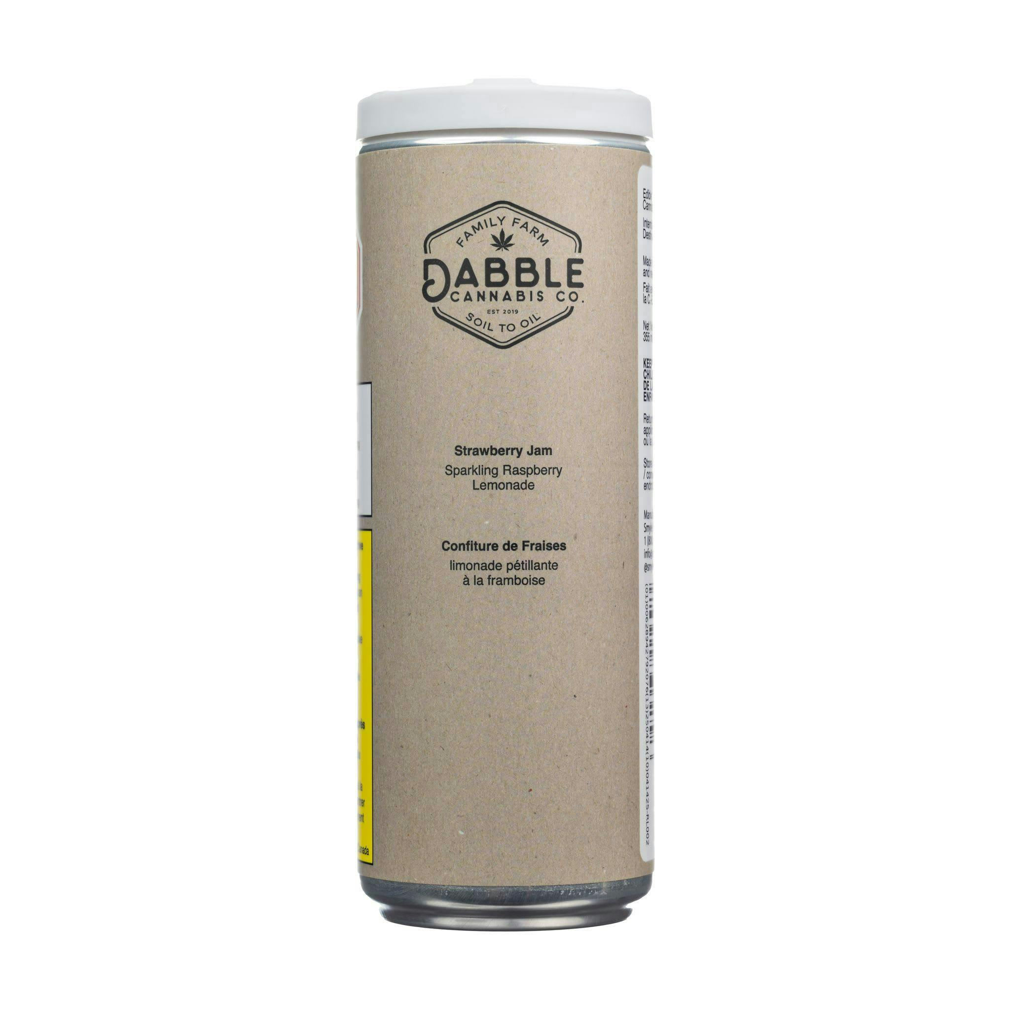 Dabble Cannabis Co. - | Strawberry Jam Sparkling Raspberry Lemonade | Carbonated | 10mg | 355 ml - 1