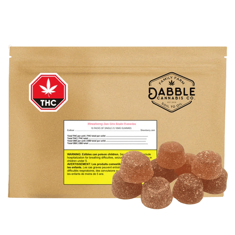 Dabble Cannabis Co. - Dabble Cannabis Co | Strawberry Jam Gummies | 100mg | 10ct | 10mg/ea - 1