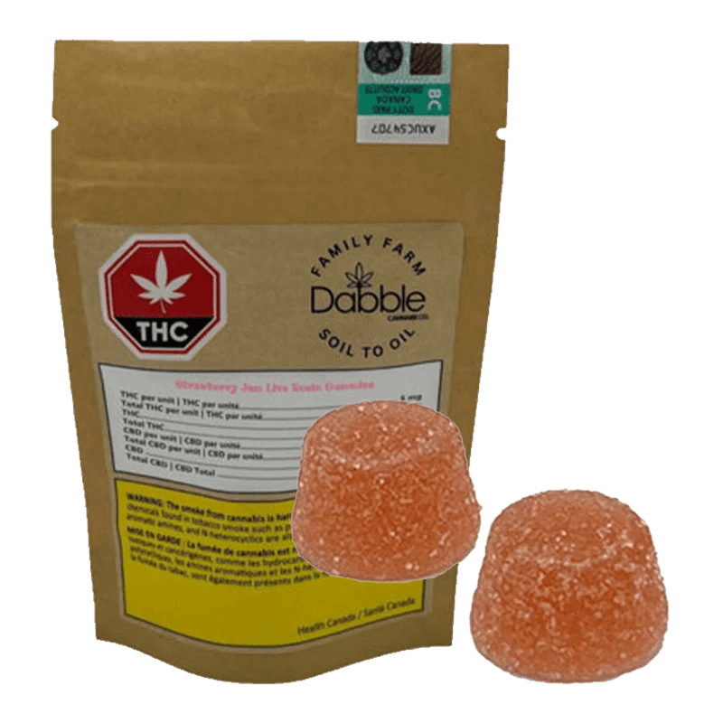 Dabble Cannabis Co. - Dabble Cannabis Co | Strawberry Jam Gummies | 10mg | 2ct | 5mg/ea - 1