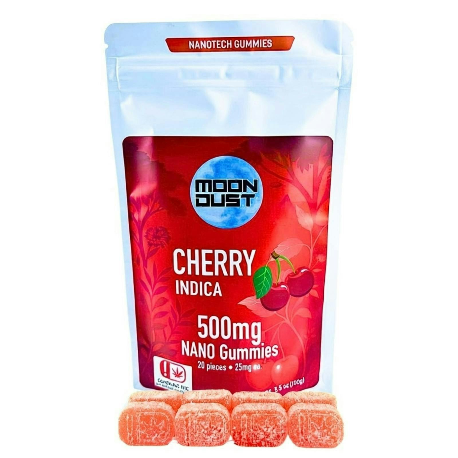 MOON DUST - Moon Dust | Cherry Nano Gummies | 500mg | 20ct | 25mg/ea - 1