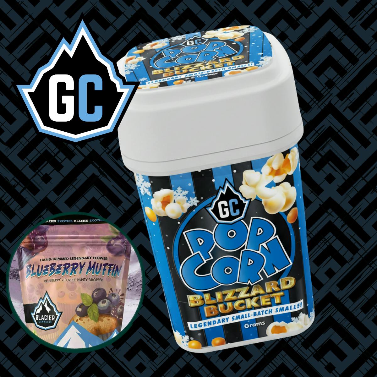 Glacier Cannabis - Glacier Cannabis | Blueberry Muffin | Blizzard Buckets | 28g - 1