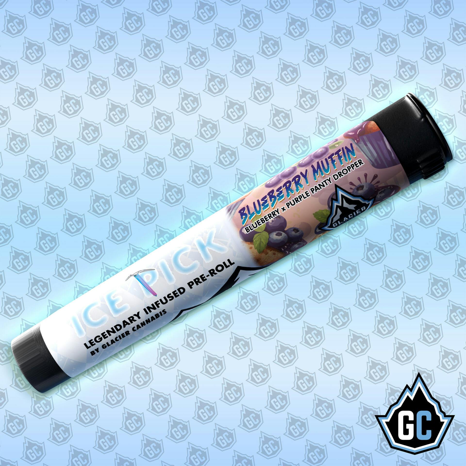 Glacier Cannabis - Glacier Cannabis | Blueberry Muffin | Infused Joint | 1g - 1