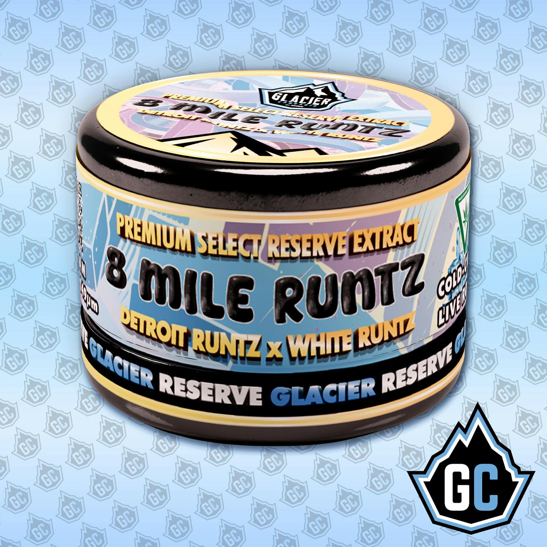 Glacier Cannabis - Glacier Cannabis | 8 Mile Runtz | Live Rosin | 5g - 1