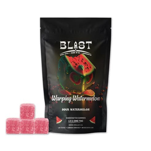 Blast - Blast | Warping Watermelon Sour Watermelon Gummies | 10mg | 4ct | 2.5mg/ea - 1