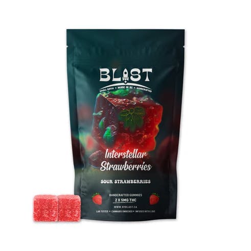 Blast - Intersteller Strawberries Sour Strawberries Gummies | 10mg | 2ct | 5mg/ea - 1