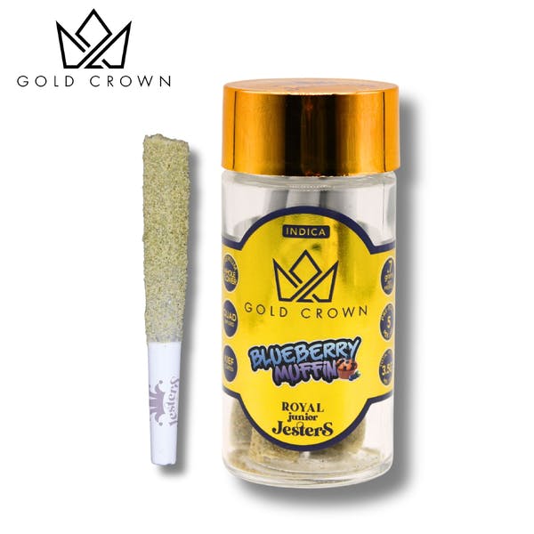 Gold Crown - Gold Crown | Blueberry Muffin | Infused Joints | 0.7g each | 5ct - 1