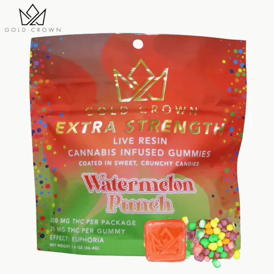 Gold Crown - Crown Jewels | Watermelon Punch Gummies | 200mg | 8ct | 25mg/ea - 1