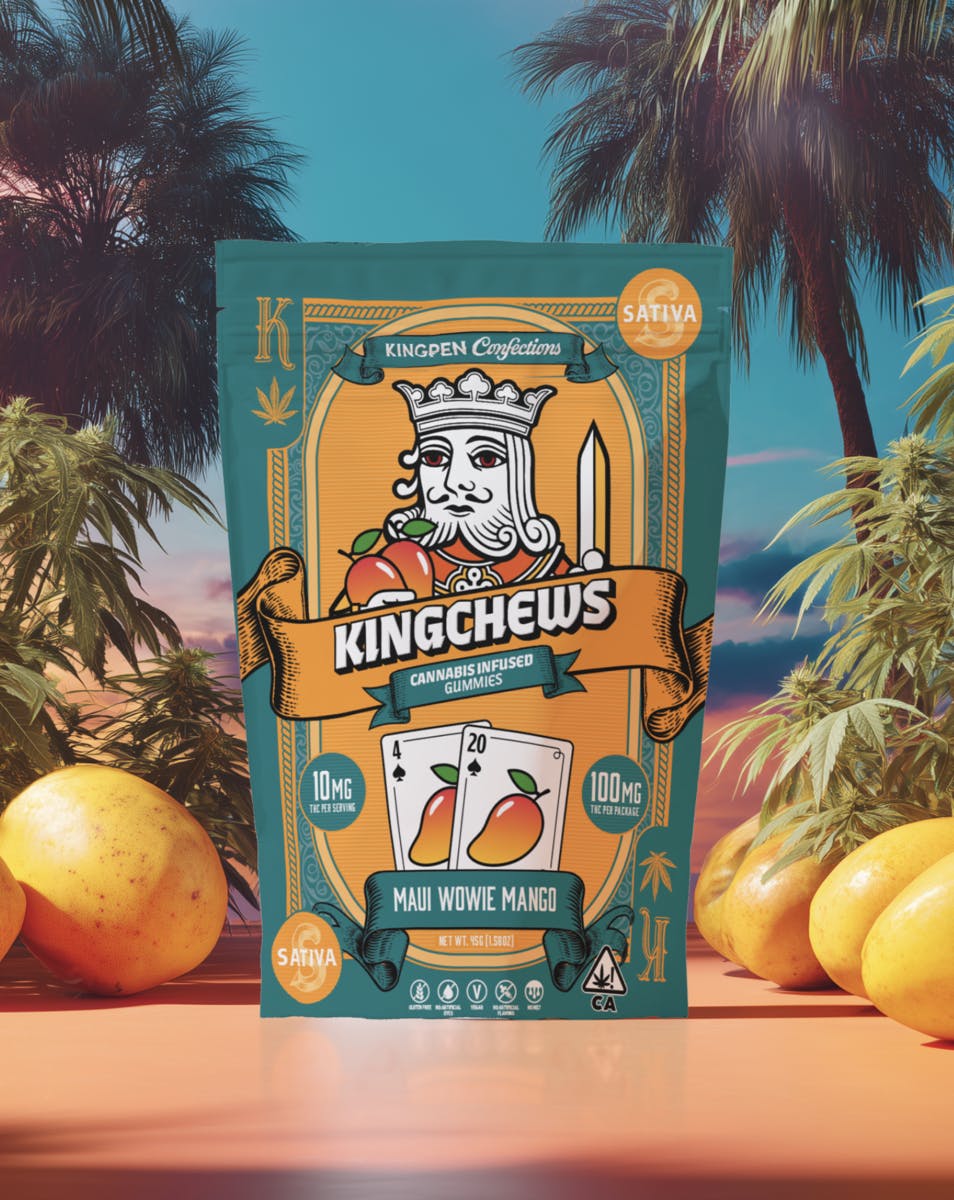 KINGPEN - Kingpen | Kingchews | Maui Wowie Mango | Gummies | 100mg | 10ct | 10mg/ea - 1