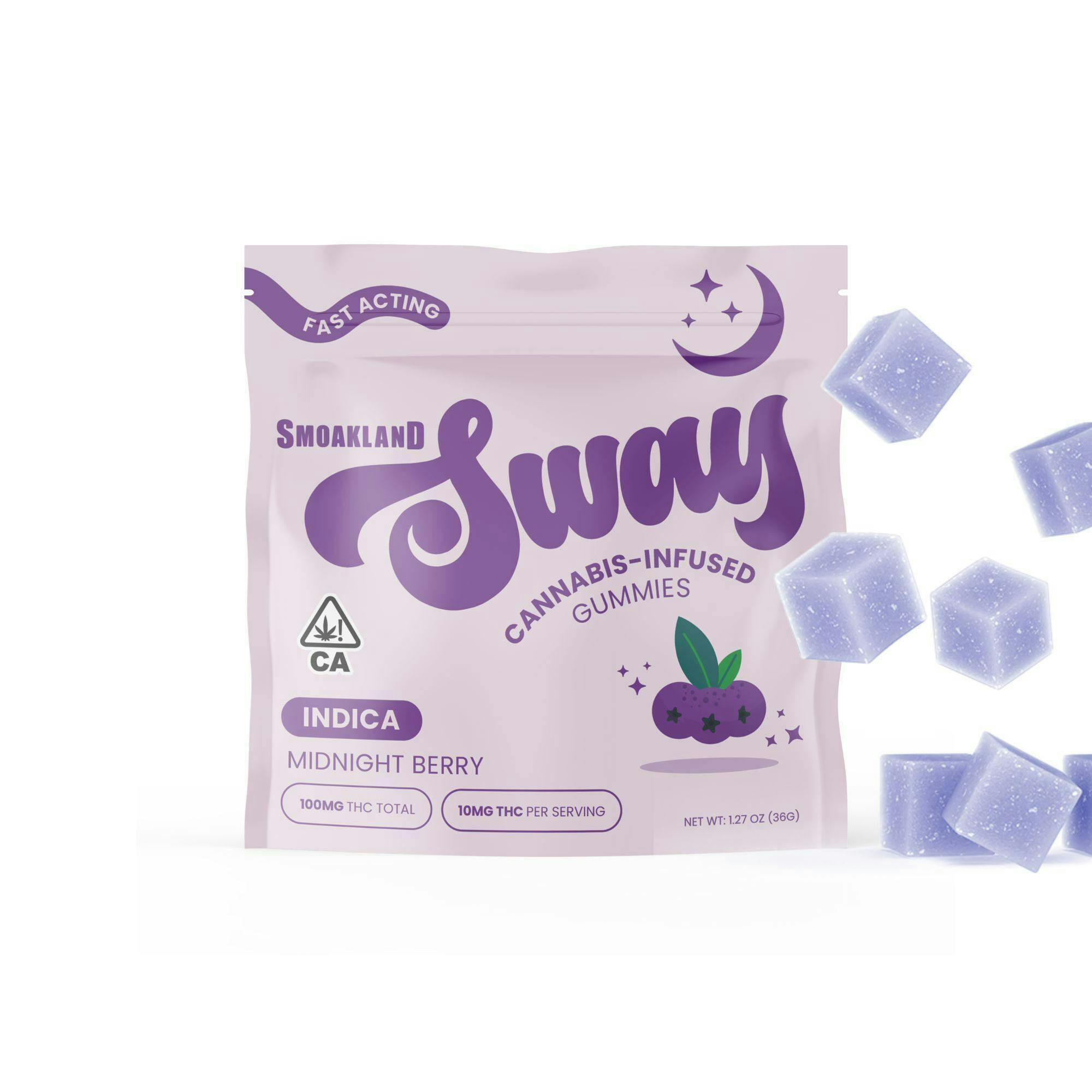 Smoakland - Smoakland Sway | Midnight Berry Gummies | 100mg | 10ct | 10mg/ea - 1