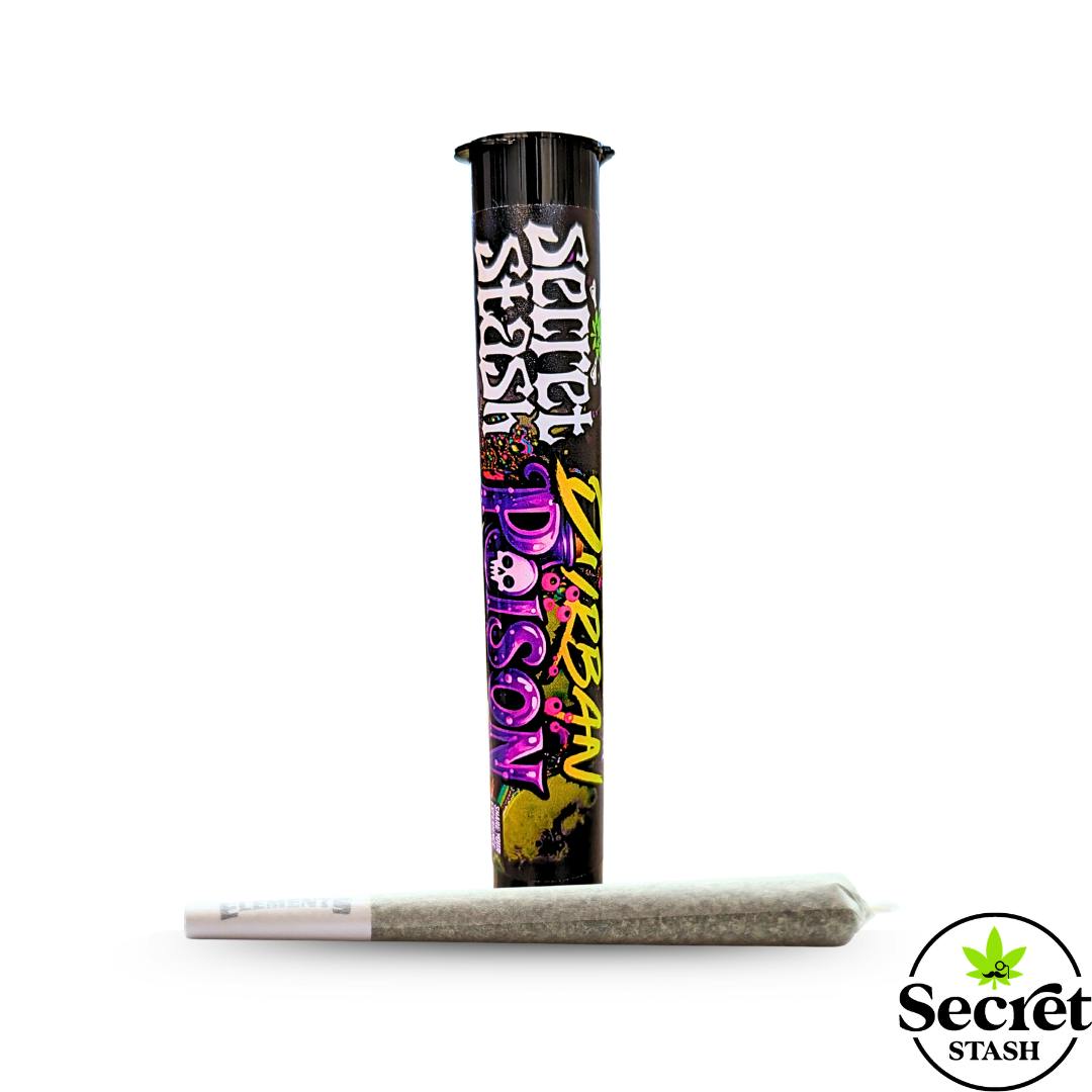 Secret Stash - Secret Stash | Full Bud Pre Roll | Durban Poison | 1.2g - 1