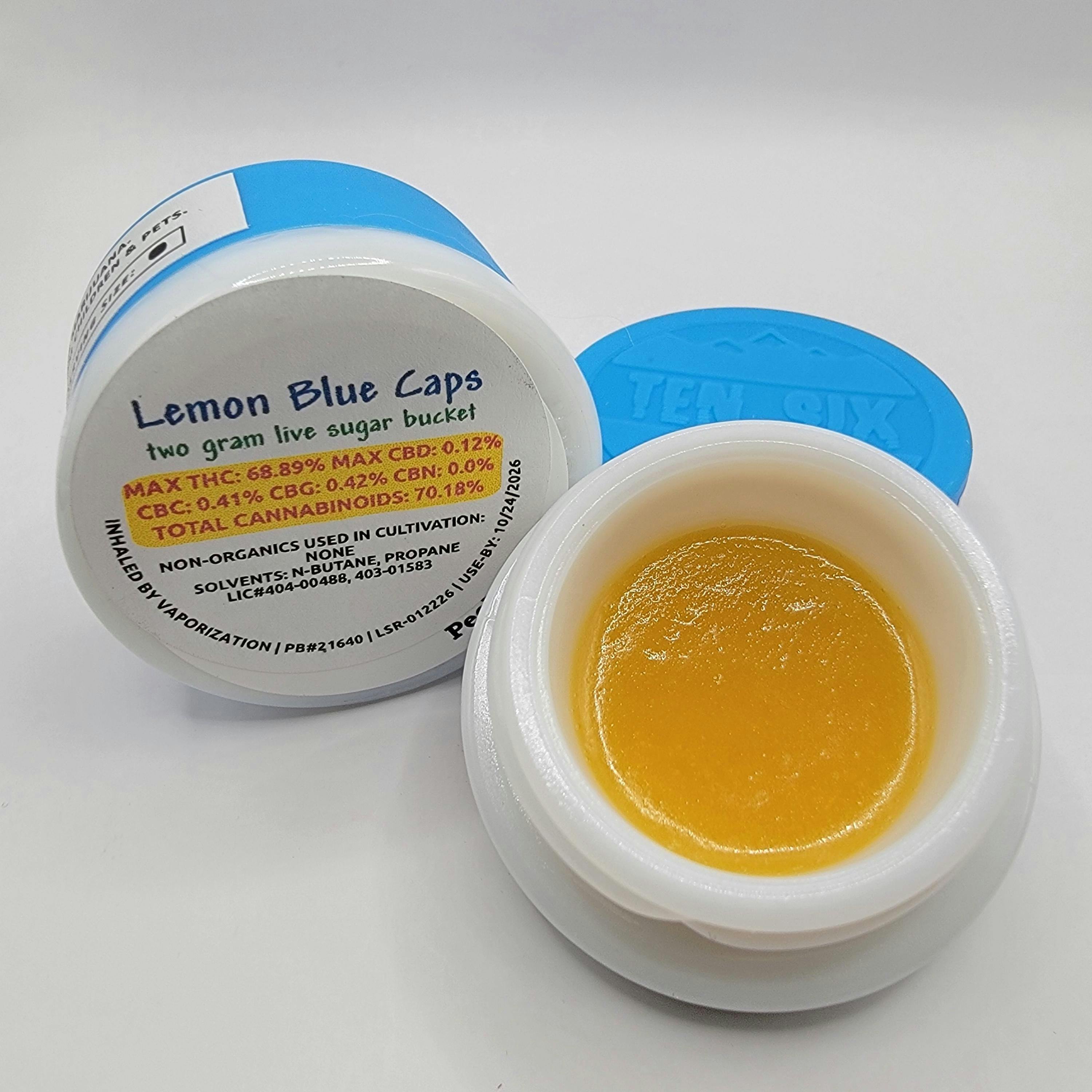 Ten Six Labs - Lemon Blue Caps - 2g Live Sugar Resin - 1