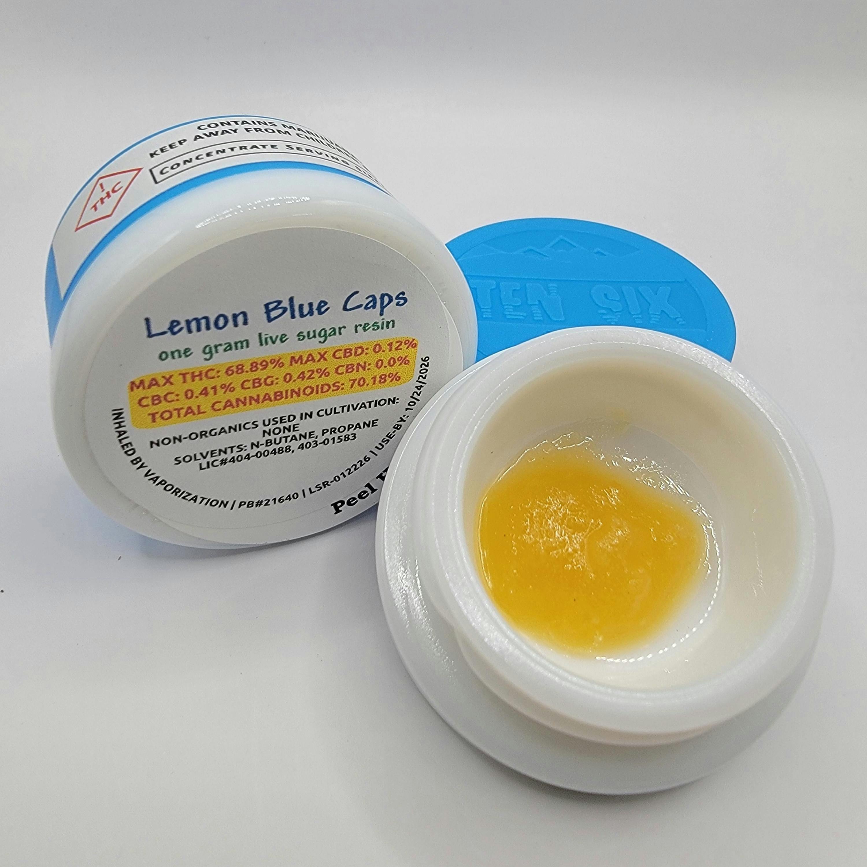 Ten Six Labs - Lemon Blue Caps - 1g Live Sugar Resin - 1