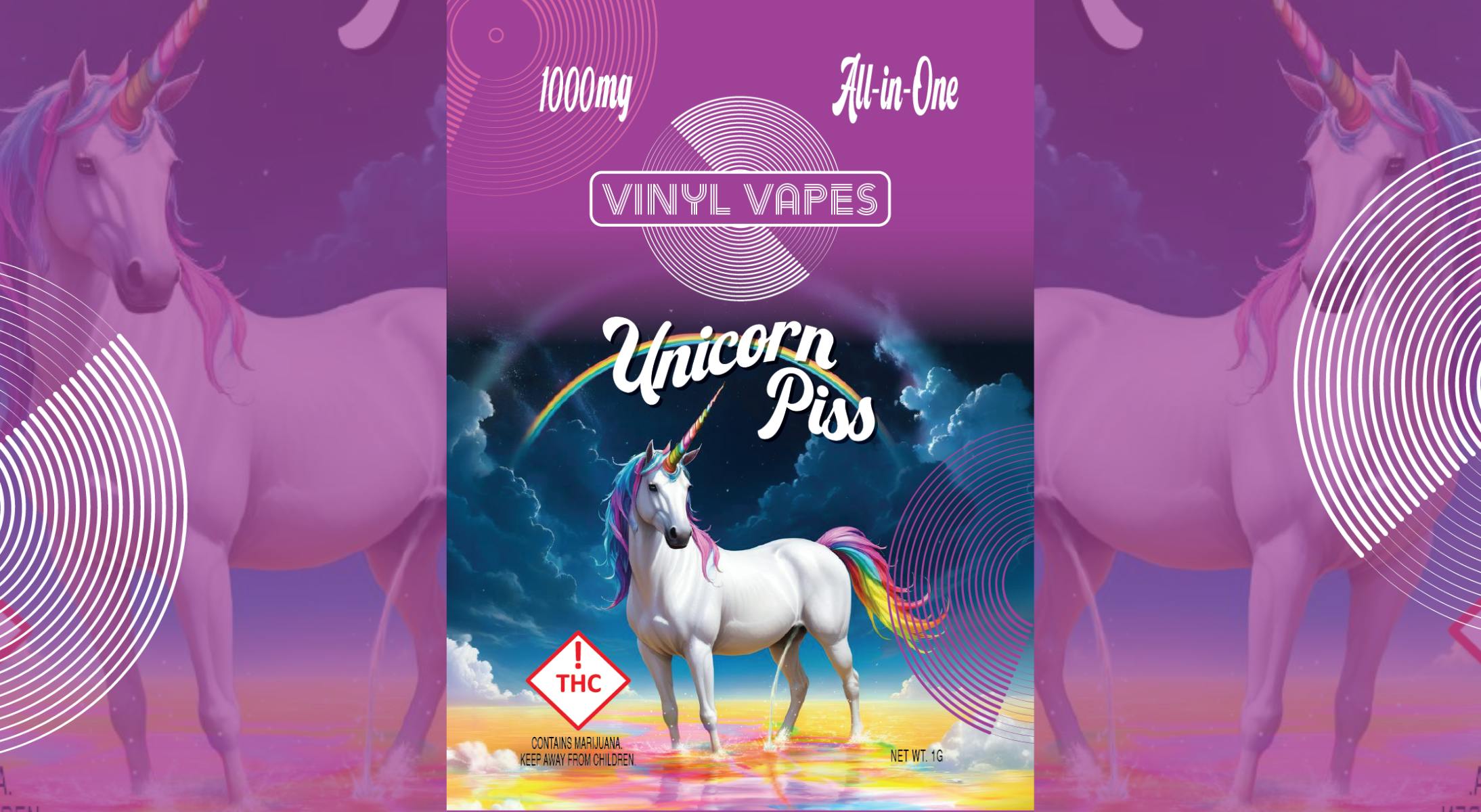 Vinyl Vapes - Unicorn Piss 1G All-In-One Disposable Vape - 1