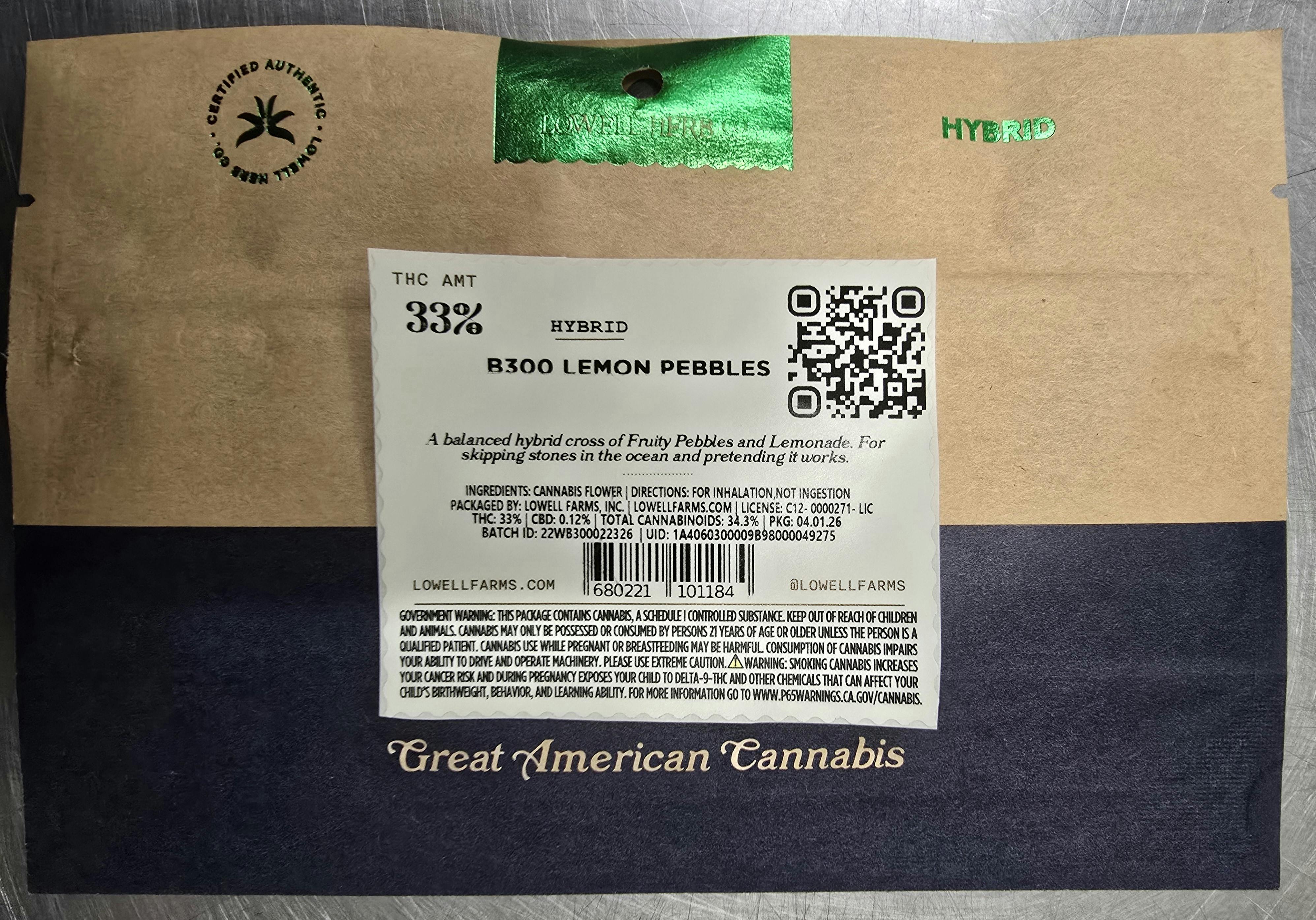 Lowell Farms - LOWELL LITTLES, Lemon Pebbles, Hybrid 14G - 1