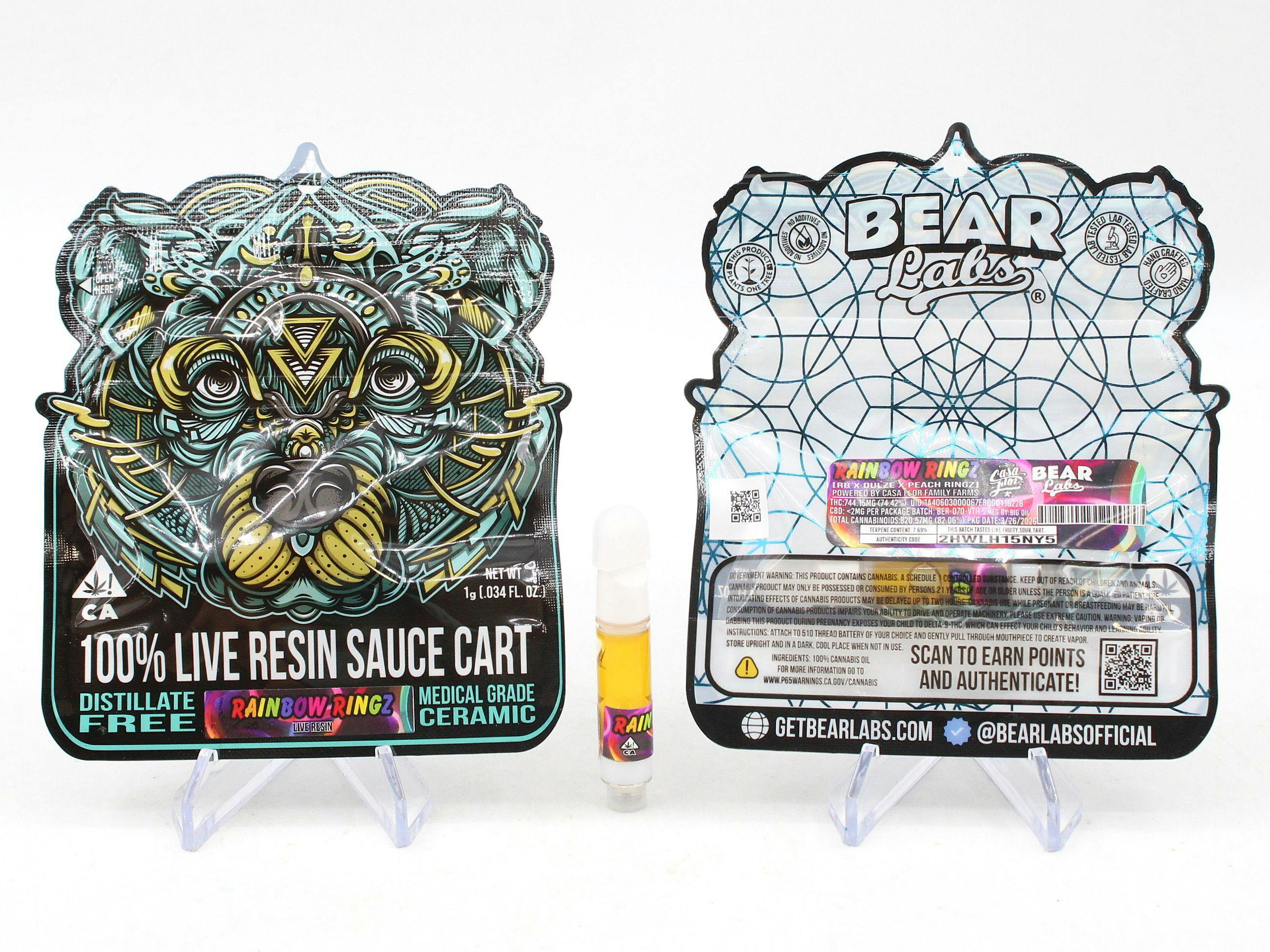 Bear Labs - BEAR Labs - Rainbow Rings - 510 Threaded - Cartridge - 1