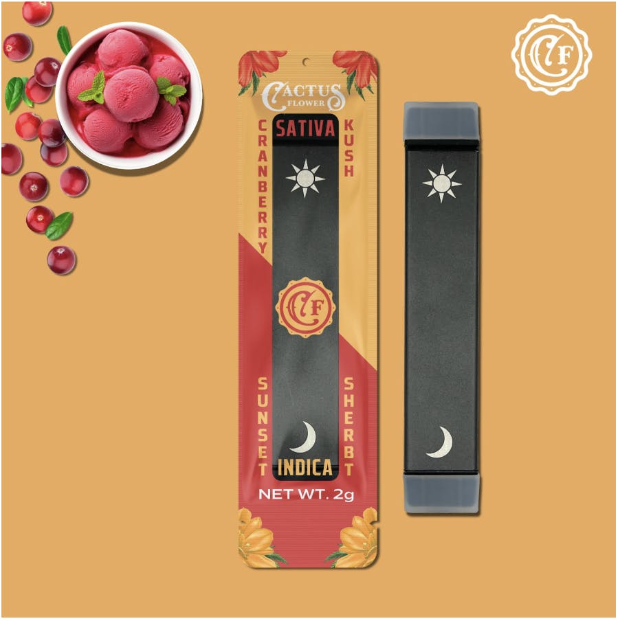 Cactus Flower - Cactus Flower | Cranberry Kush/Sunshet Sherbert | Disposable | 2g - 1