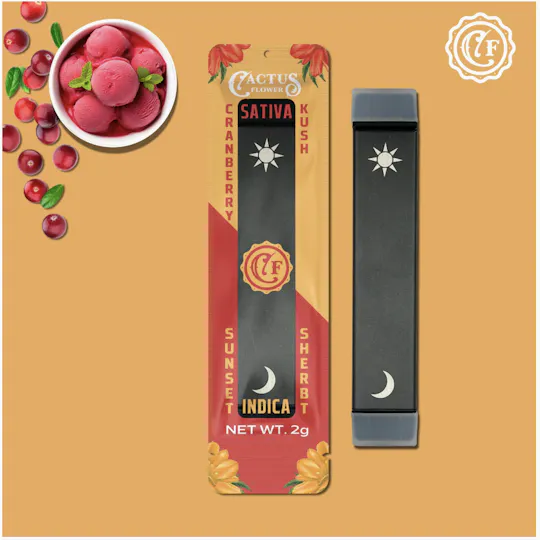 Cactus Flower - Cactus Flower | Cranberry Kush/Sunshet Sherbert | Disposable | 2g - 1