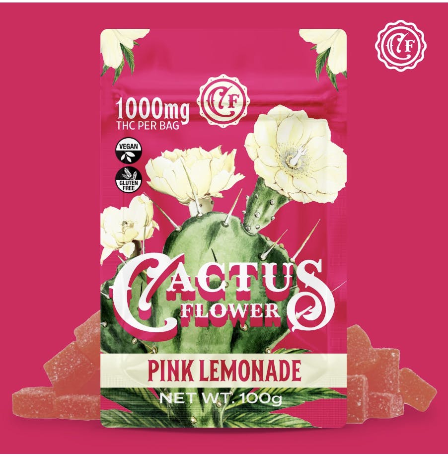 Cactus Flower - Cactus Flower | Pink Lemonade Gummies | 100mg/each | 10ct | 1000mg - 1