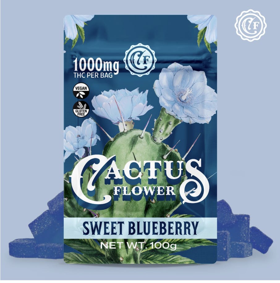 Cactus Flower - Cactus Flower | Sweet Blueberry Gummies | 100mg/each | 10ct | 1000mg - 1