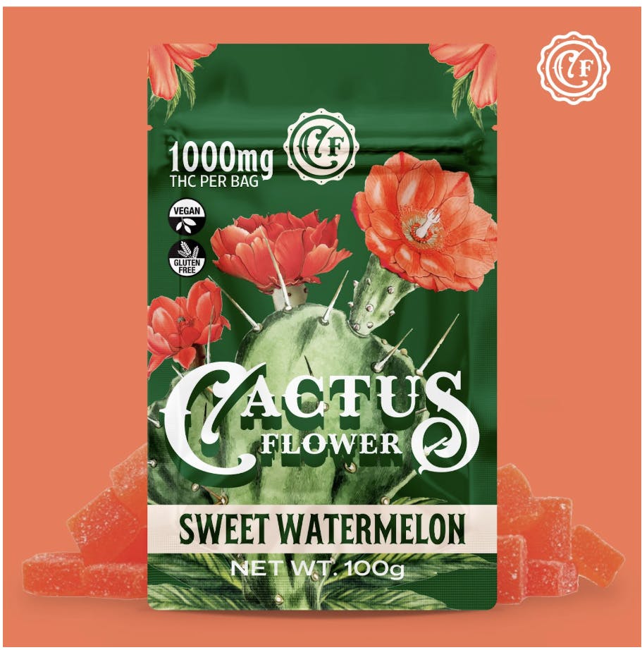 Cactus Flower - Cactus Flower | Sweet Watermelon Gummies | 100mg/each | 10ct | 1000mg - 1